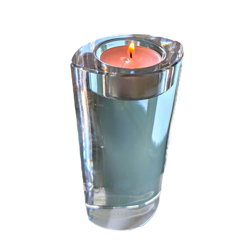 Elegant Birks Crystal Candle Holder